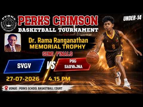 SEMI FINALS |SVGV Vs PSG SARVAJNA |UNDER 14 |41th CRIMSON TOURNAMENT 2026