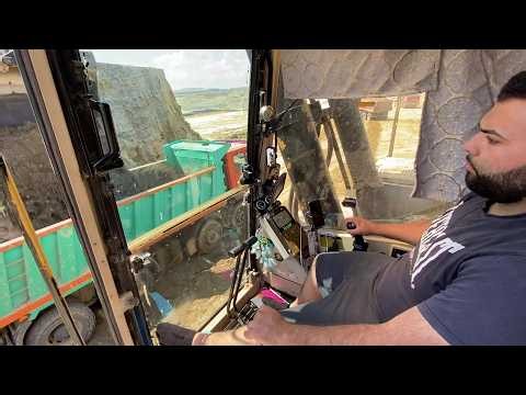 Inside the Cab of the CAT 375 on the Double Bench