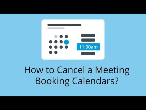 How to cancel meeting in Booking calendar?
