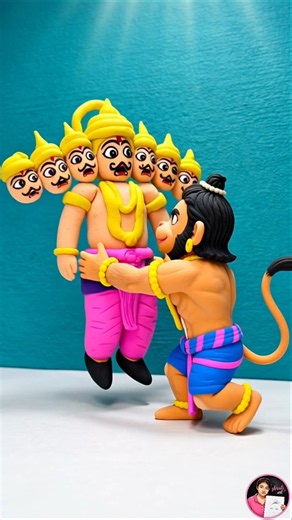 Dussehra Special Hanuman Ji Clay Art 🎨 | DIY Handmade Clay Modeling