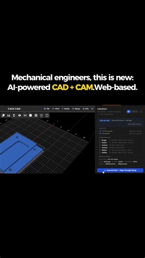 From Prompt → Product | AI CAD + CAM in One Workflow #cad #ai #cncsoftware #cadsoftware #solidworks