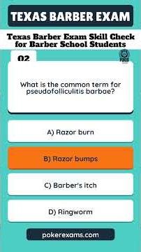Texas Barber Exam Skill Check for Barber School Students
