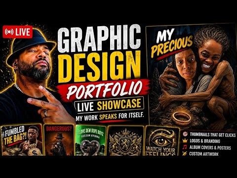 LIVE Graphic Design Portfolio Review | Viral Thumbnails, Logos & Cinematic Artwork