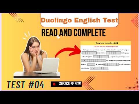 Read and Complete#04 | Duolingo English Test