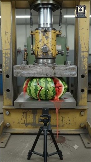 Watermelon EXPLOSION!HydraulicPress vs. Fruit! #Crashyfy #Shorts #asmr #fruit #crushing #experiment