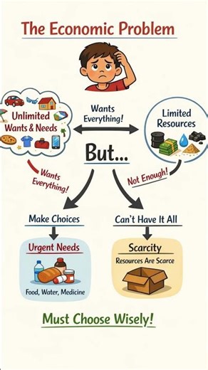 The Economic Problem Explained: Unlimited Wants vs Limited Resources.