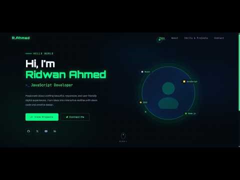 🔥 Modern Developer Portfolio Website — Clean UI, Smooth Animation & Fully Responsive 🚀