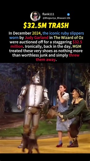 The Wizard of Oz Ruby Slippers: From Discarded Junk to a $32.5 Million Auction Treasure.#movie