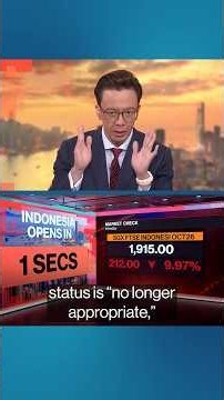 Indonesian Stocks Tumble on MSCI Downgrade Warning