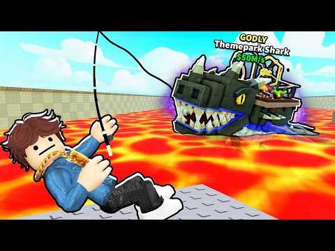 $0 - $1 Trillion Only FISHING in Survive Lava For Brainrots..