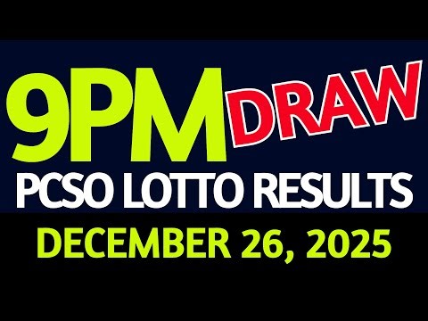 Lotto Result Today 9pm draw December 26, 2025 Friday PCSO