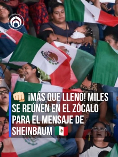 ¡Más que lleno! 👊🏻😉Así luce el Zócalo de la CDMX a minutos de que la presidenta Sheinbaum presente su mensaje para cerrar su gira ‘Honestidad y Resultados 📹: Israel Aldave #Tiktokmehizover #Tiktokinforma #México #CDMX