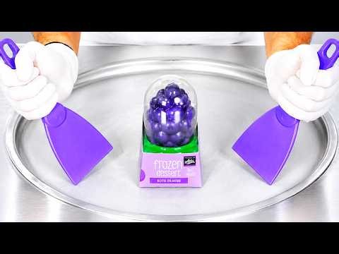 Propitious Grape - Ice Cream Rolls | ASMR Satisfying
