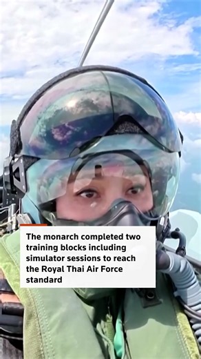 Thailand's queen pilots a fighter jet on her first solo flight