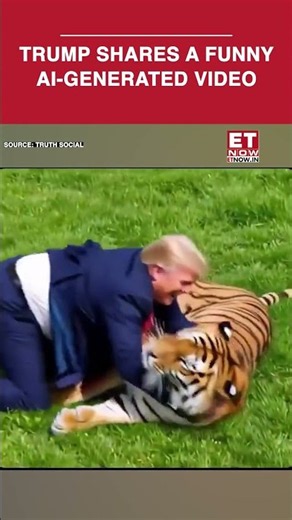 Trump Shares Bizarre AI Tiger Video In Late-Night Spree After Posting Fatal Attack Footage #shorts