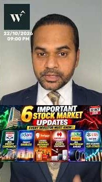 Stock Market News Today | 6 Big Updates | HPCL, Swiggy, Adani Energy, Havells | 22 October 2026 #fyp