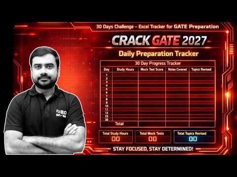 ⭐ The 30-Day GATE Challenge 🔥 | Excel Tracker to Boost Your Rank