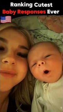 Ranking Cutest Baby Responses Ever #cutestbabies #funny #babyfirstwords #shorts
