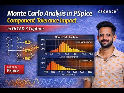 Monte Carlo Analysis in PSpice | Component Tolerance Impact in OrCAD X Capture #edatools