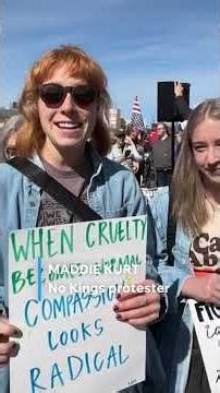 Sights and sounds from the "No Thrones. No Crowns. No Kings" march in Springfield, Oregon.