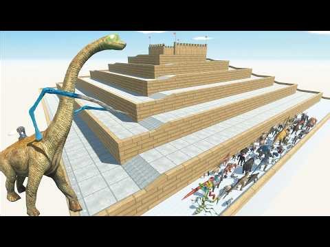 ESCAPE FROM ALIEN BRACHIOSAURUS - LAST SURVIVOR - UPHILL COURSE - Animal Revolt Battle Simulator
