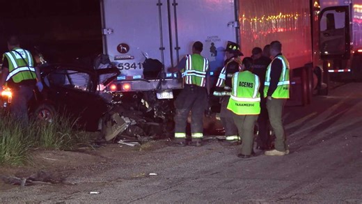 Driver dies after hitting back of tractor trailer that was illegally parked on I-85, troopers say