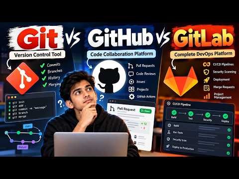 Git vs GitHub vs GitLab Explained | Key Differences, Features & Which One to Learn First?