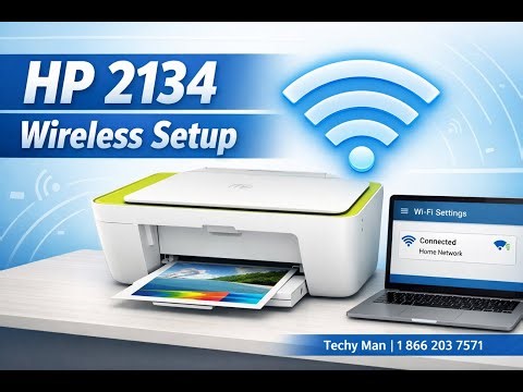 How to Setup HP DeskJet 2134 Wireless Printer | Easy Step by Step Guide