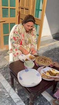 Sunday breakfast in Pakistan #desinashata #vlog #alooparatha