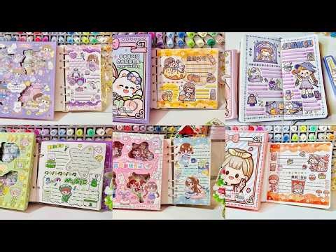 ✨📝Journal Ideas with Kawaii Stickers 😍 Journal Decoration | ASMR & Relaxing | Journal With Me 🥰