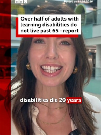 The annual report looked at deaths recorded between 2021 and 2024, and found those with a learning disability died, on average, 19 years younger than the general population. #Disability #Care #HealthCare #NHS #News #BBCNews