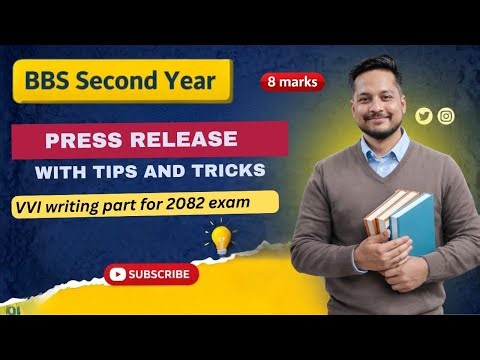 Press release writing - BBS Second year