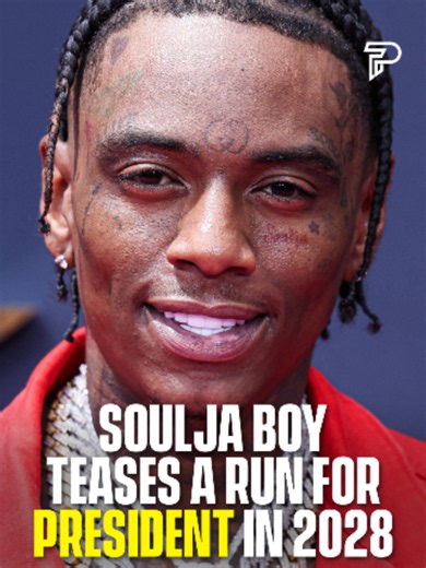 Soulja Boy has teased a run for president in 2028. The rapper posted a photo of himself standing in front of an American flag on IG with the words “SOULJA BOY 2028,” calling it “a new chapter” and “a bigger vision.” He has not formally launched a campaign or named a party. #Pubity#news