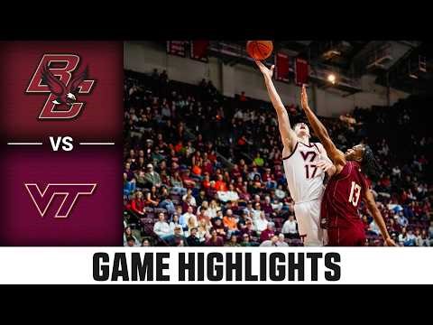 Boston College vs. Virginia Tech Game Highlights | 2025-26 ACC Men's Basketball