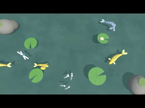 Cat TV — Koi Pond 🐟 Fish, Dragonflies & Ripples for Cats to Watch | 2 Hours | 1440p 60fps