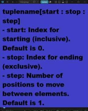 🔥Python Tuples Explained: Indexing + Slicing with Examples #coding #programming #techshorts #learn