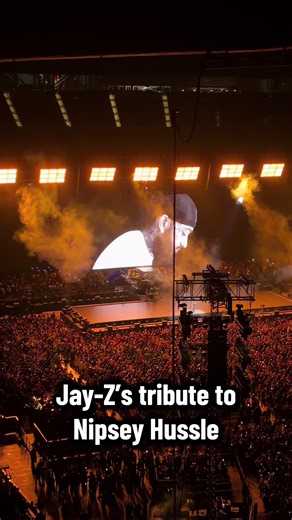 Jay Z gave a cool tribute to Nipsey during his LA Night 1 show—mixing Hard Knock Life with Hussle & Motivate! 🫡 #jayz #losangeles #nipsey #concert #LA