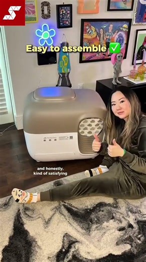 POV: Your cat’s litter box sends you… poop alerts 😼📲 #singaporecats #petsnowy #autolitterbox