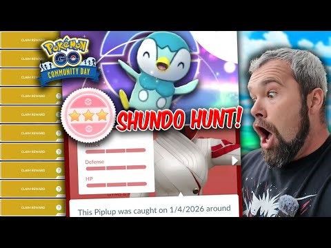 Shundo Piplup Hunt! My BEST Catch Of The Year! (Pokémon GO)