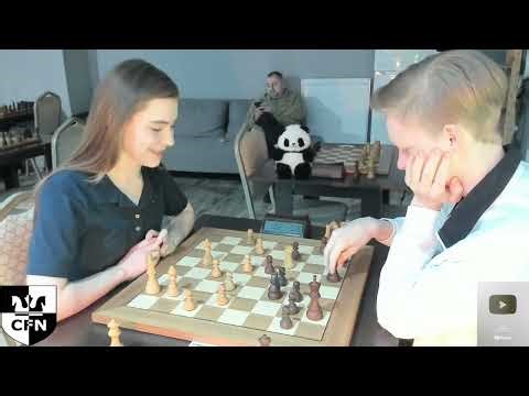 WFM Fatality (2028) vs Fritz (1892). Chess Fight Night. Blitz