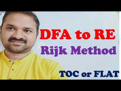 Conversion of DFA to RE using Rijk method in TOC || Regular Expression || FLAT || Automata Theory