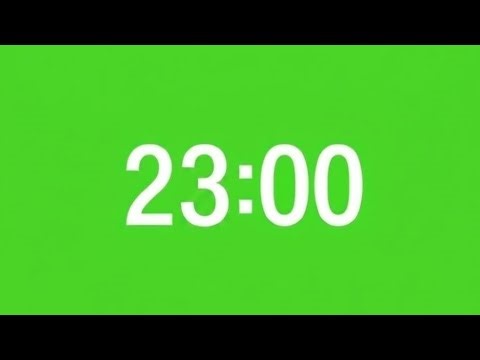 23 Minute Countdown Green Screen 1380 Seconds Timer Chroma Key | 4K Editing Resource | No Copyright
