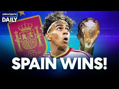 Spain Blanks Messi & Argentina, Wins World Cup | Taylor Twellman Joins LIVE! | Yahoo Sports Daily! 🔴
