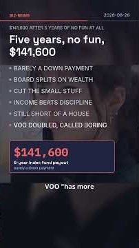 $141,600 after 5 years of no fun at all