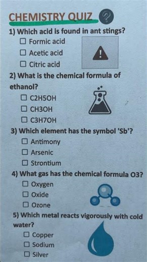 Chemistry Quiz - Can you get 7/7? #chemistryquiz #chemistry #quizoftheday