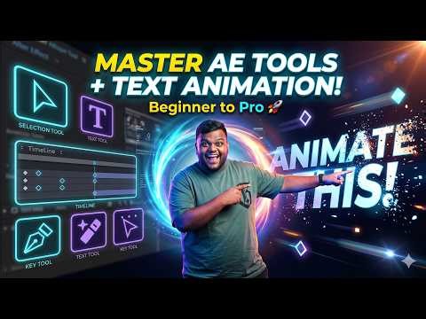 Learn After Effects Tools & Text Animation in 10 Minutes! 🚀 #aftereffects #videoediting