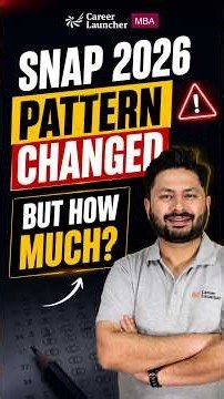 SNAP 2026 Exam Pattern Changed! 😳 Here's What's New #shorts