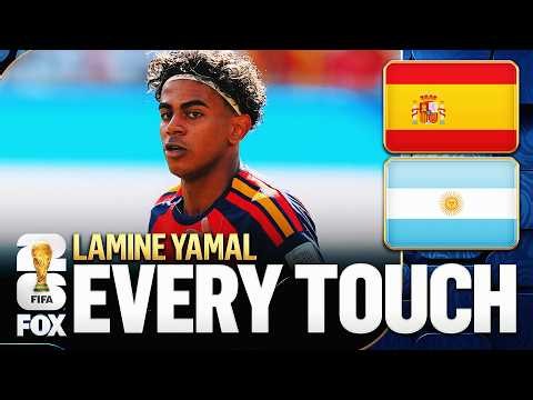 EVERY Lamine Yamal touch against Argentina in 2026 FIFA World Cup™ Final