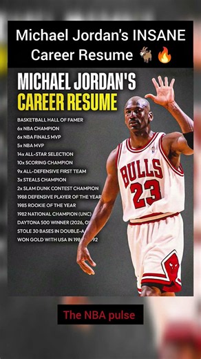 Michael Jordan's INSANE Career Resume 🐐🔥 #nba #basketball #nbashorts #lakers #sports #nbaplayers#usa