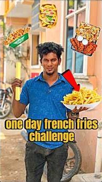 24 hours french fries food challenge🍟😍